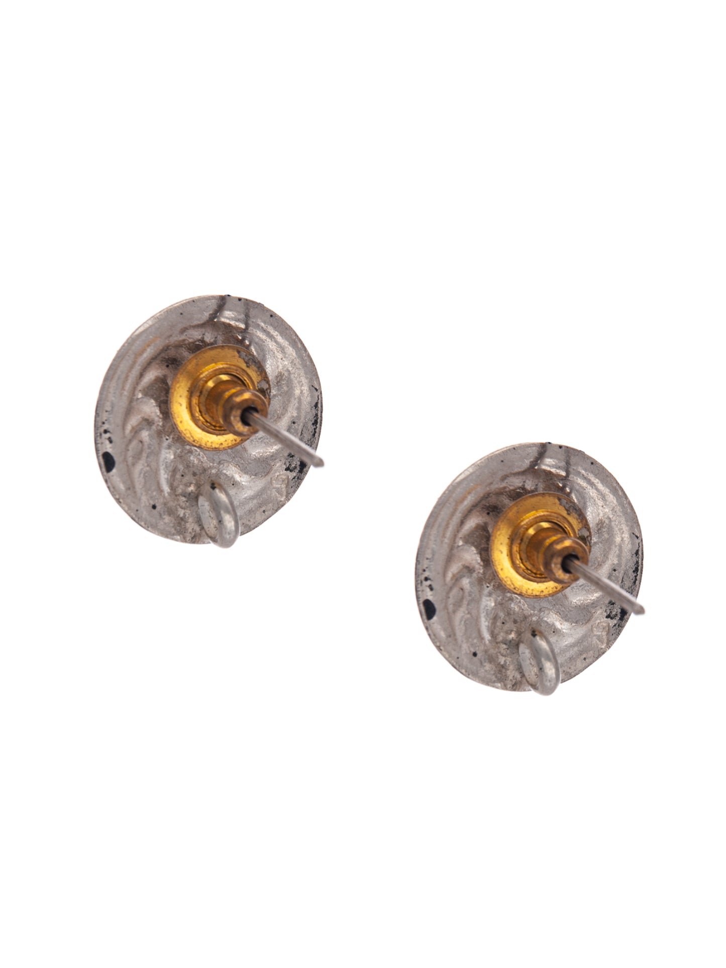 Silver Round Chitai Studs