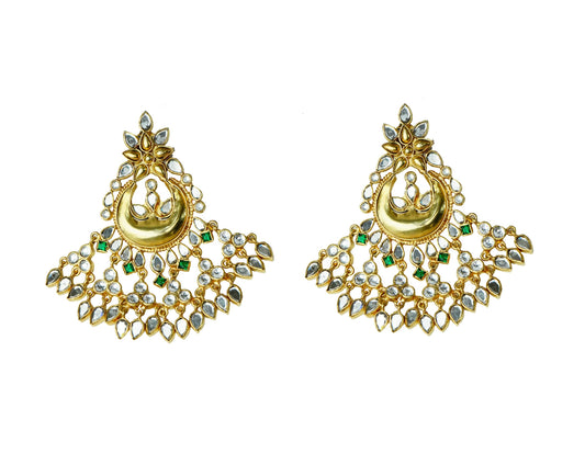 Silver Gold Plated Mystic Chaandbali - Neeta Boochra Jewellery