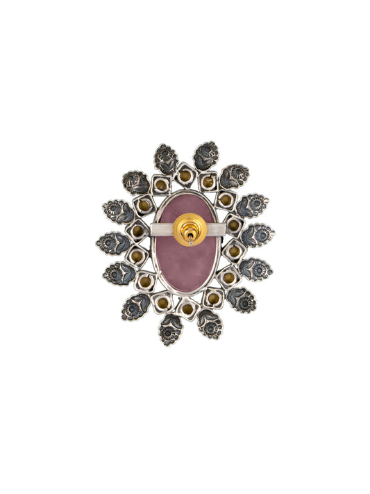 Rose Quartz Kundan Studs