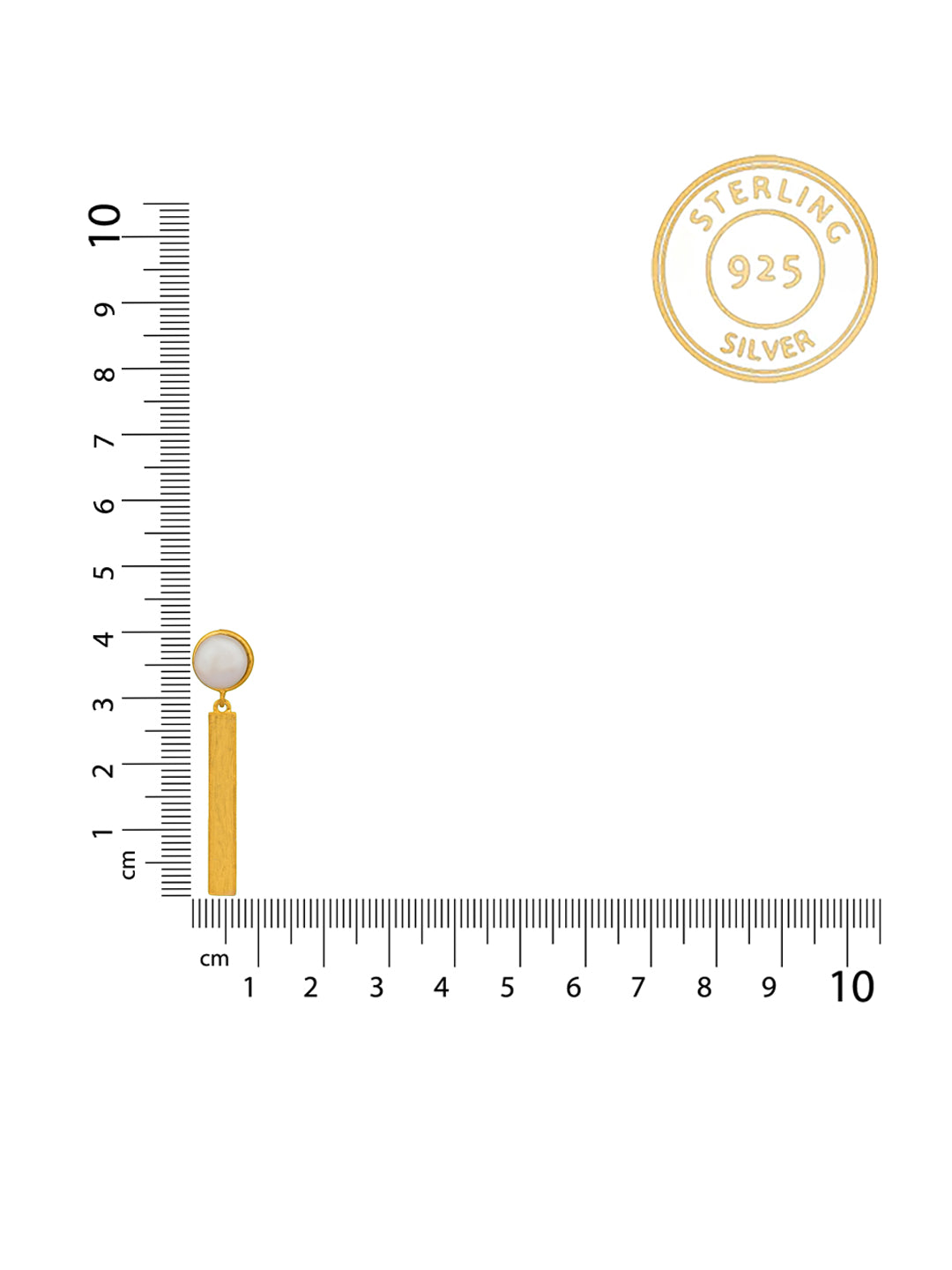 Pearl Gold Plated Lightweight Earrings