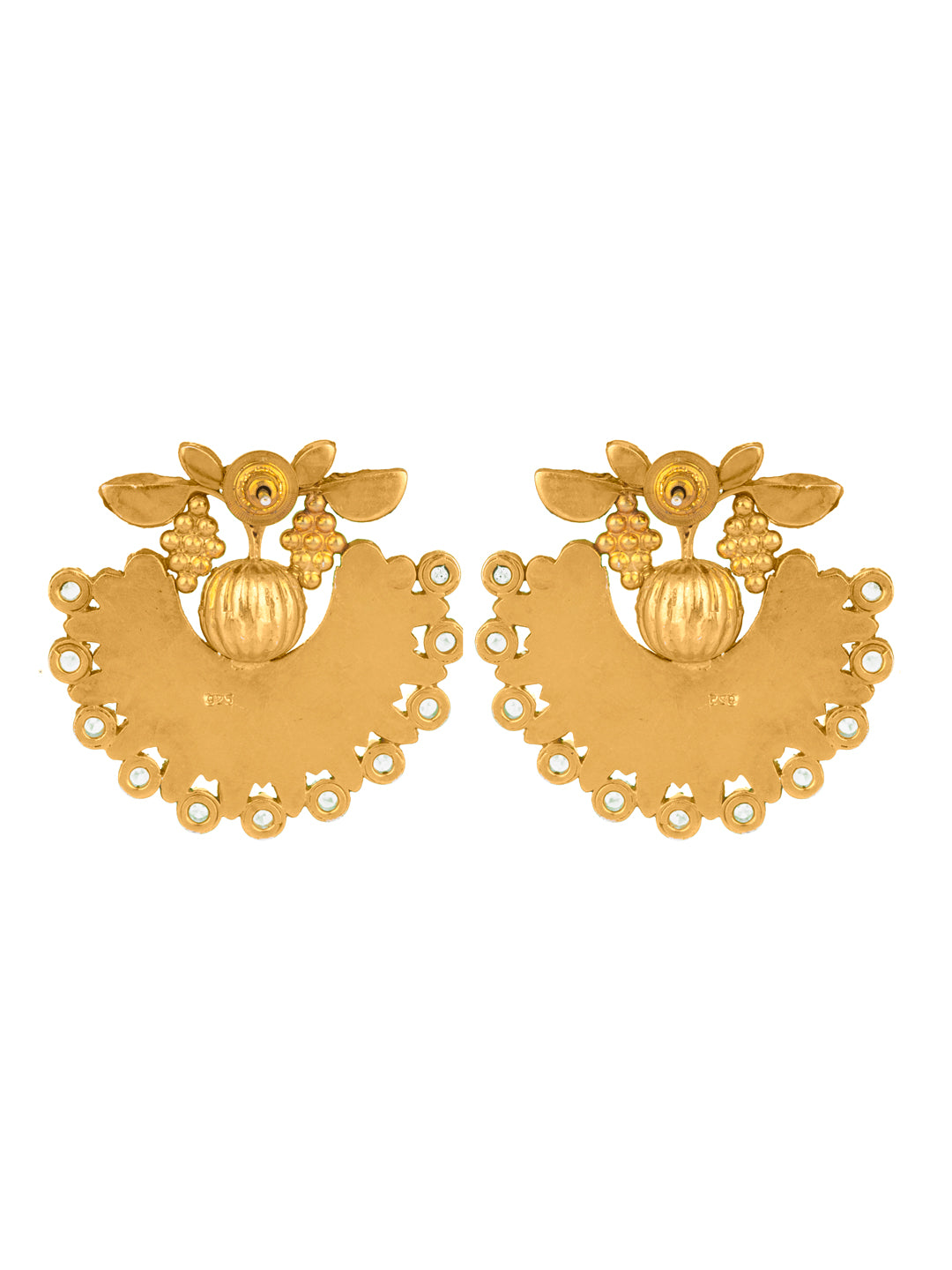 925 Sterling Silver Gold Plated Chaandbali