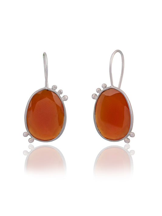 Modern Chalcedony Dangler Earrings