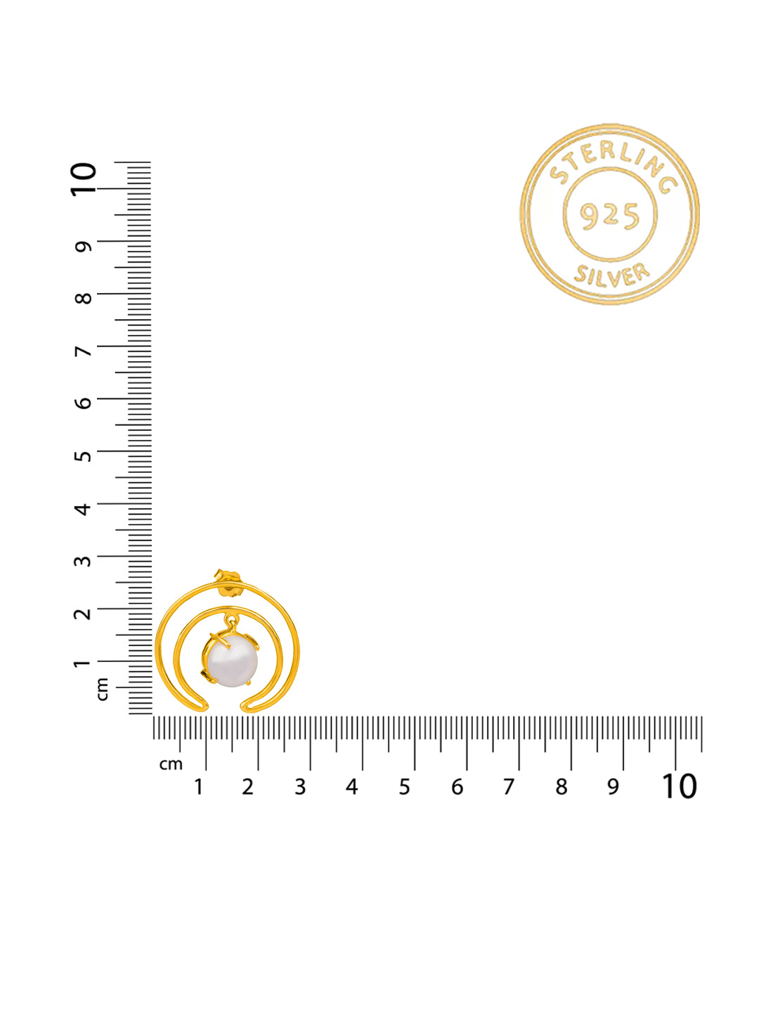 Gold Plated Pearl Hoops