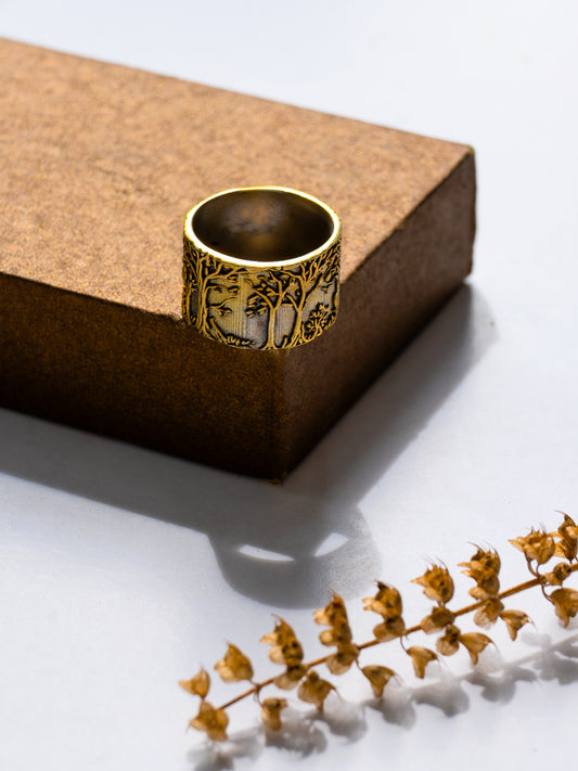 Two Toned Tree of Life Ring