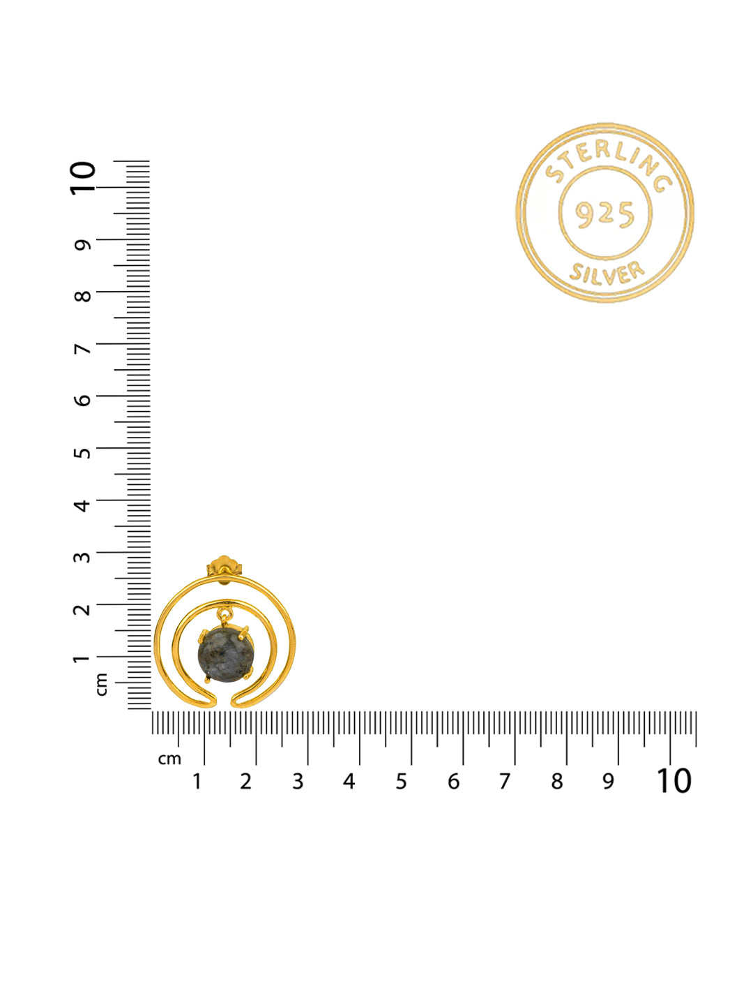 Gold Plated Labradorite Hoops