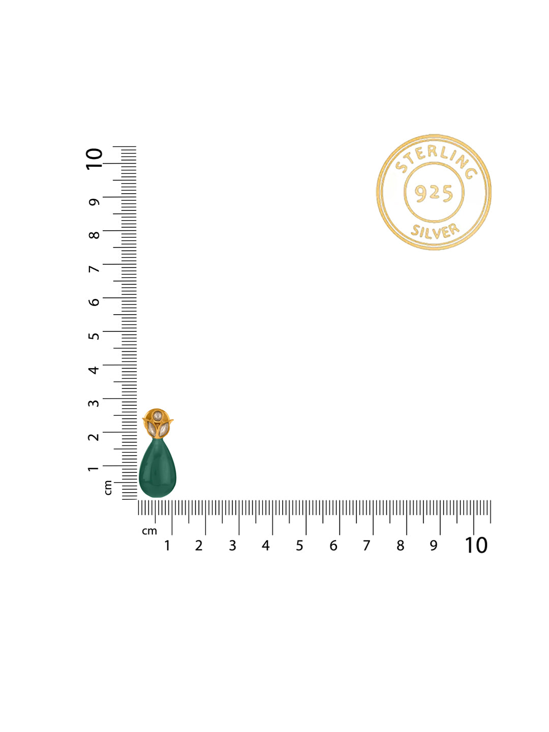 Small Floral Studs with Green Onyx