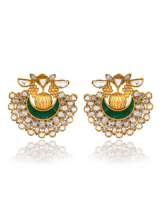 925 Sterling Silver Gold Plated Chaandbali