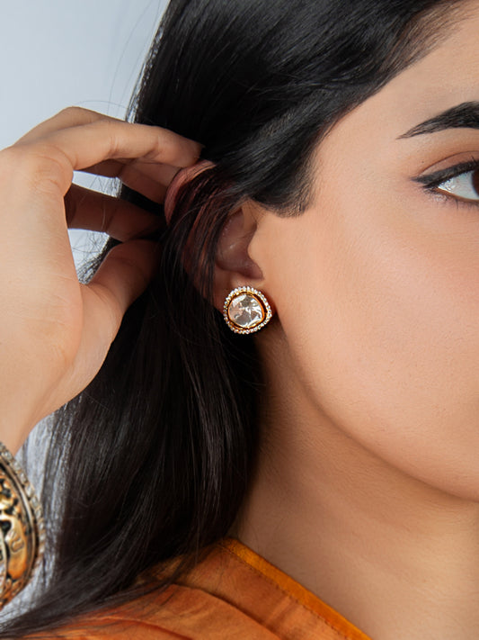 925 Sterling Silver Pear Shaped Moissanite Stud Earrings