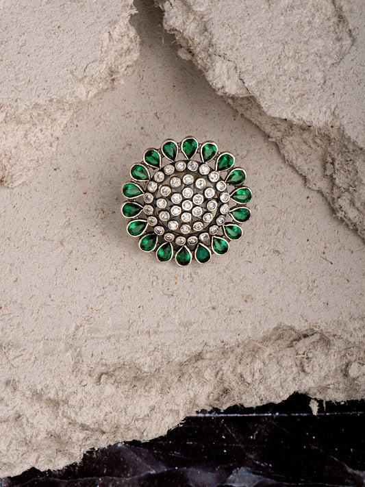 925 Sterling Silver Kundan Ring