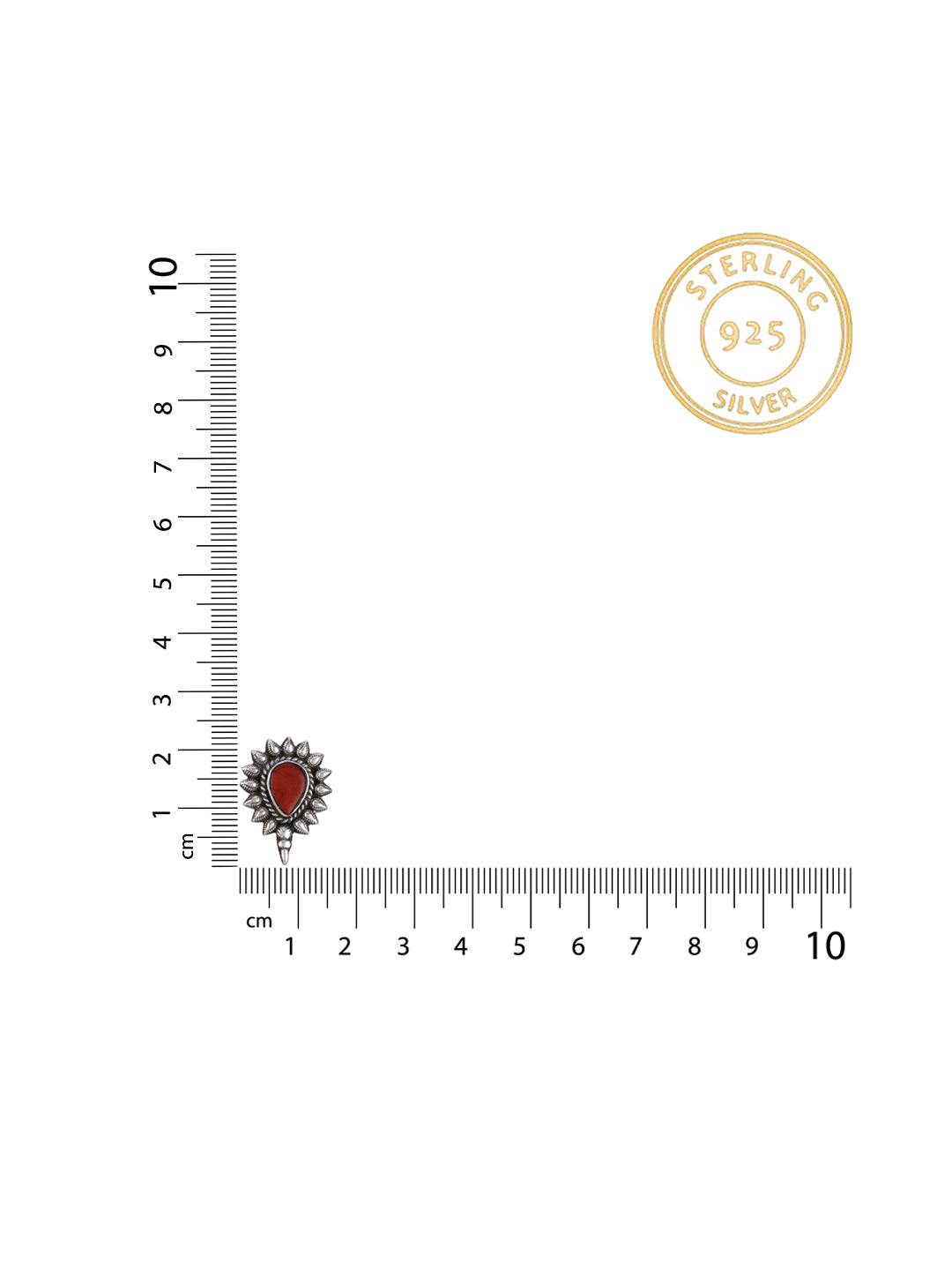 Oxidized Silver Coral Studs