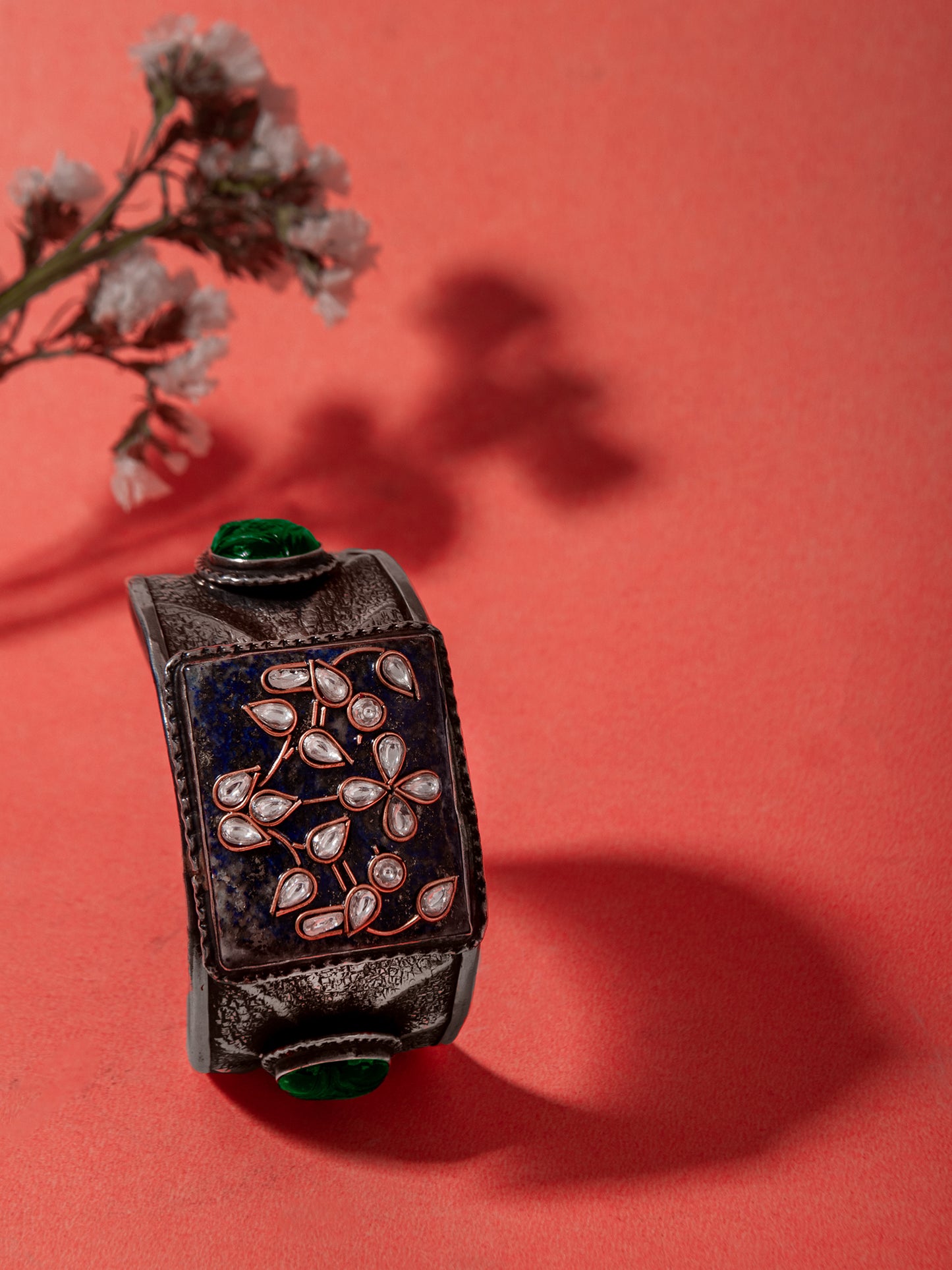 Silver Fusion Lapis Lazuli Cuff