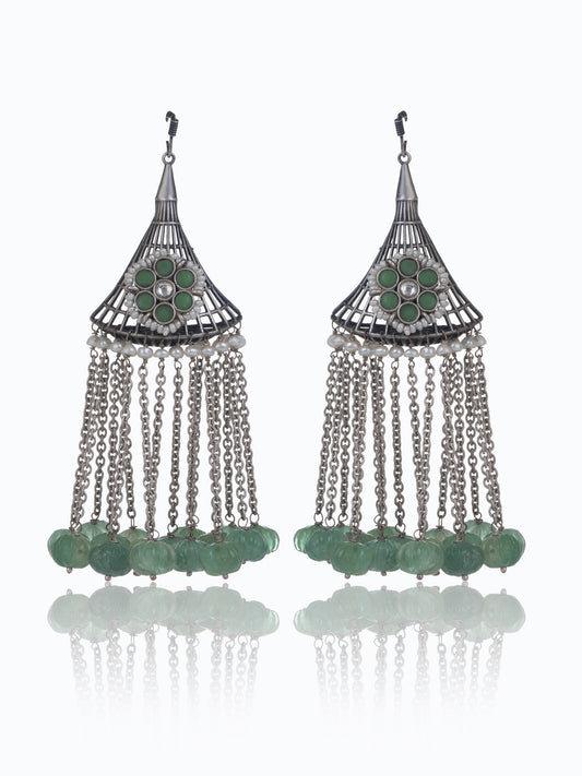 NB Signature Kundan Motif Dangler Earrings