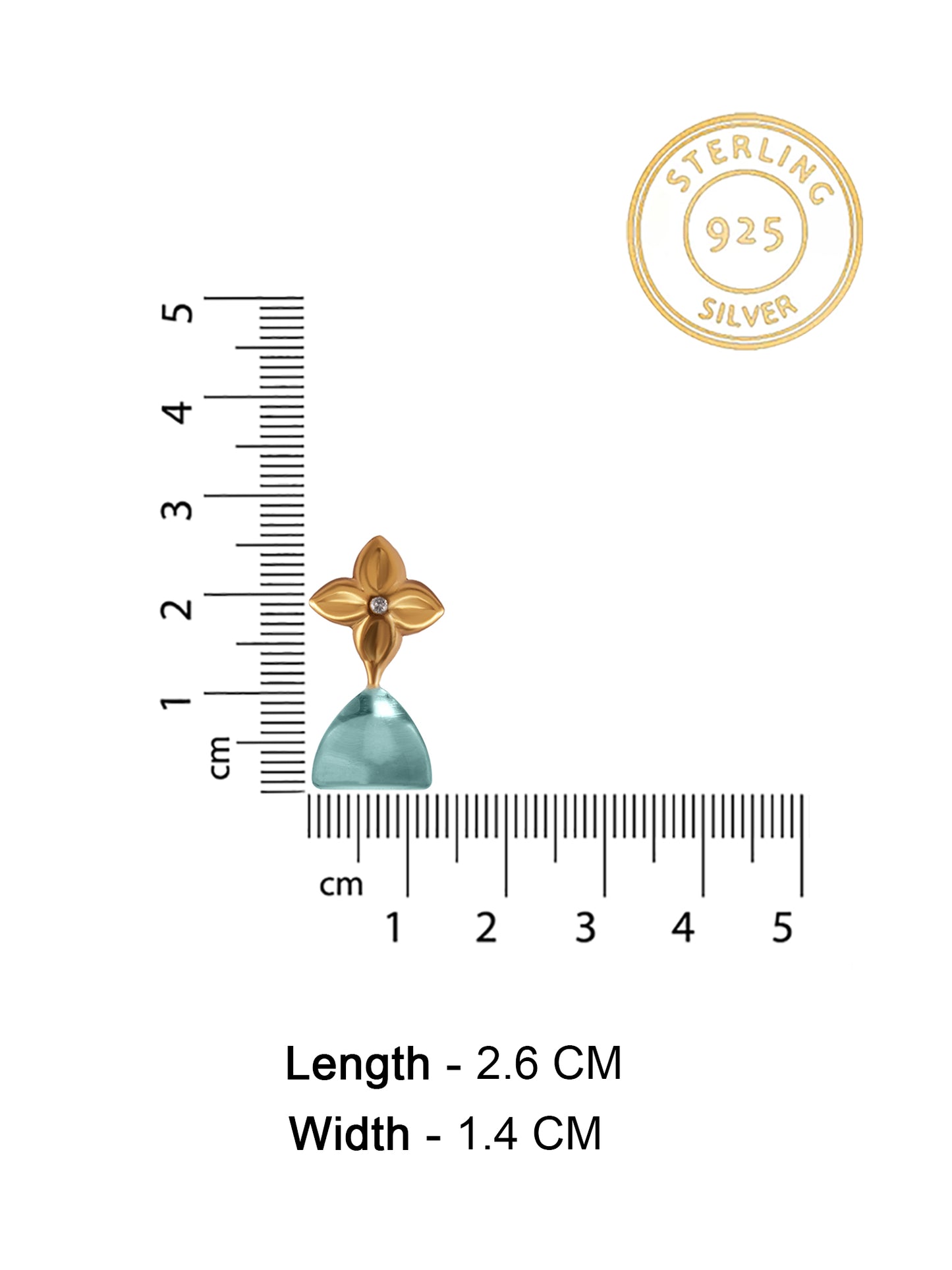 Aurora Blue Chalcedony Studs