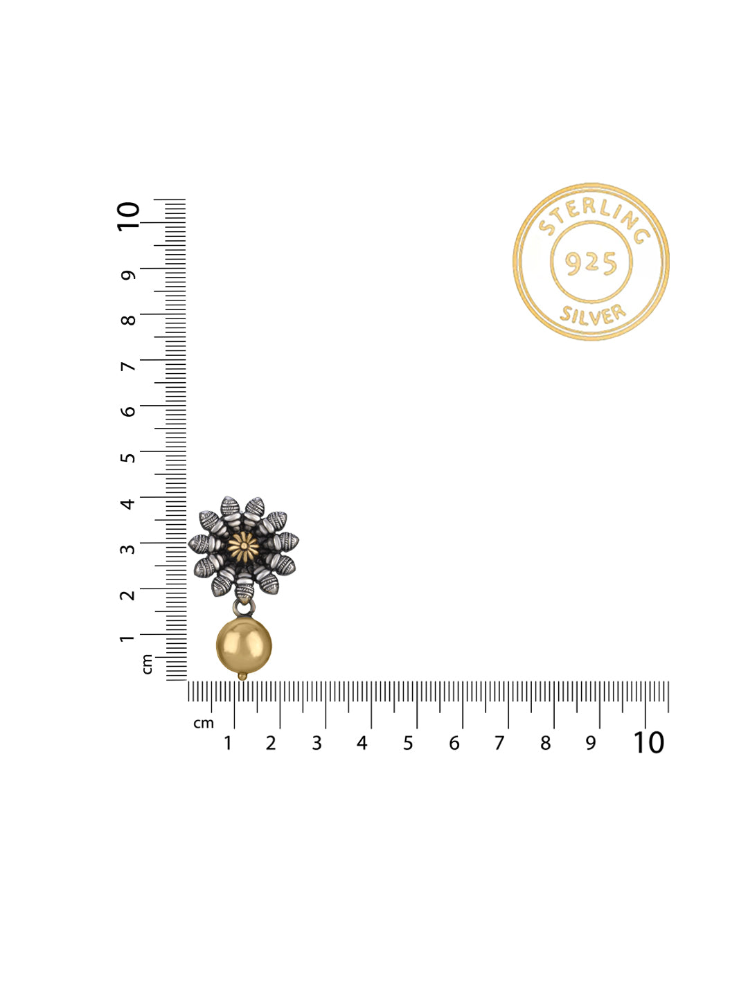 Two Toned Drop Earrings