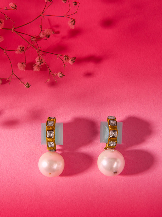 Aurora Blue Chalcedony Drop Earrings