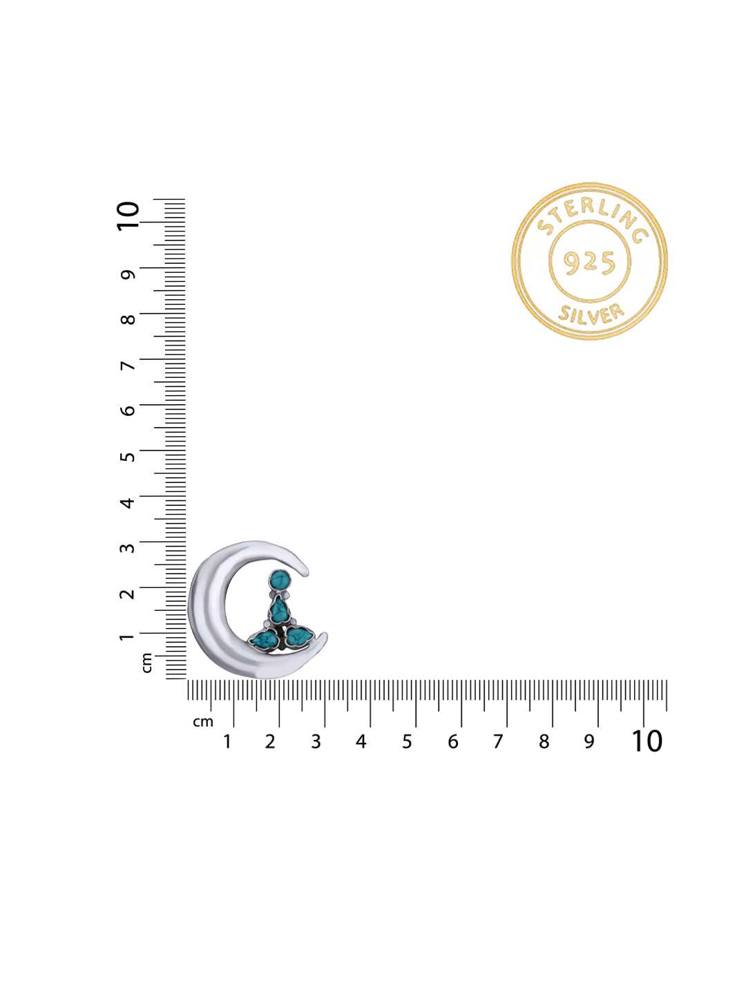 Half Moon Turquoise Studs