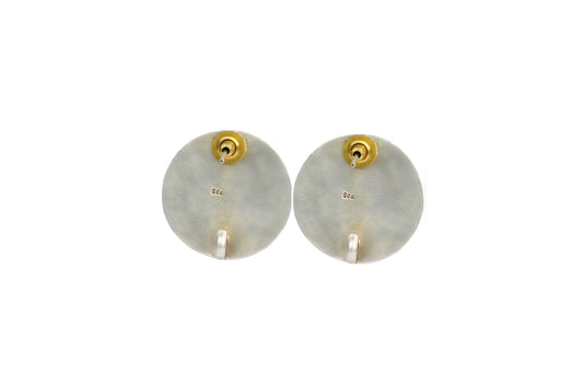 Neeta Boochra Signature Silver Lotus Kundan Studs - Neeta Boochra Jewellery