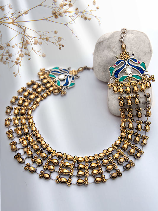 Svarnam Statement Kundan Necklace