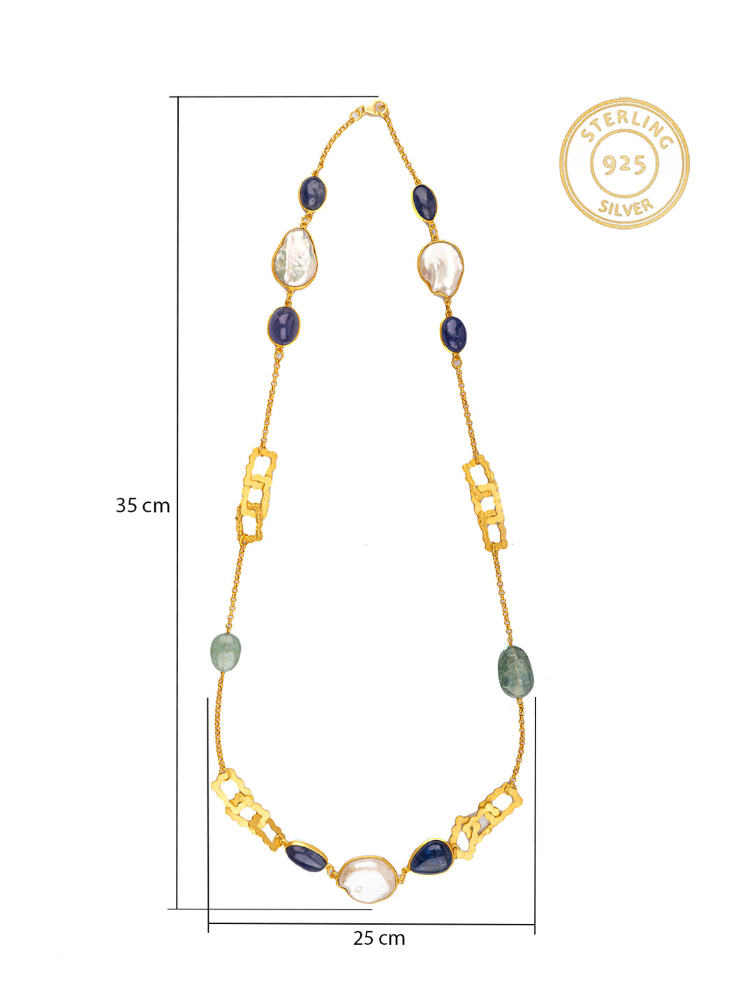 Multicolored Modern Gold Plated Necklace