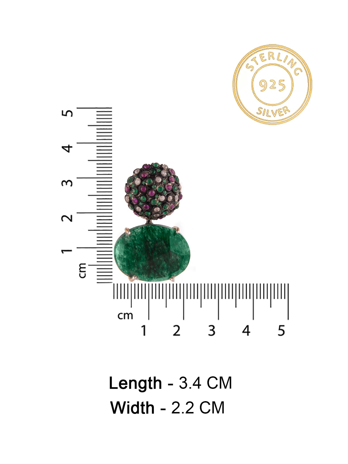 Aurora Black Green Studs