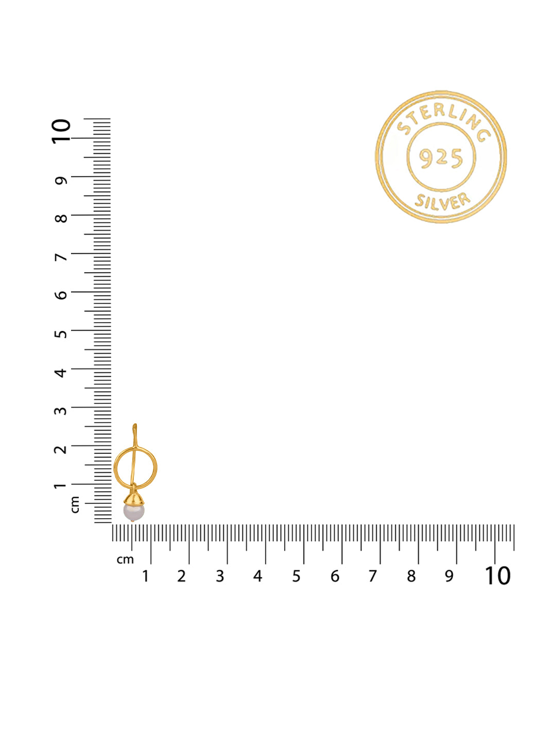 Gold Plated Pearl Drop Danglers