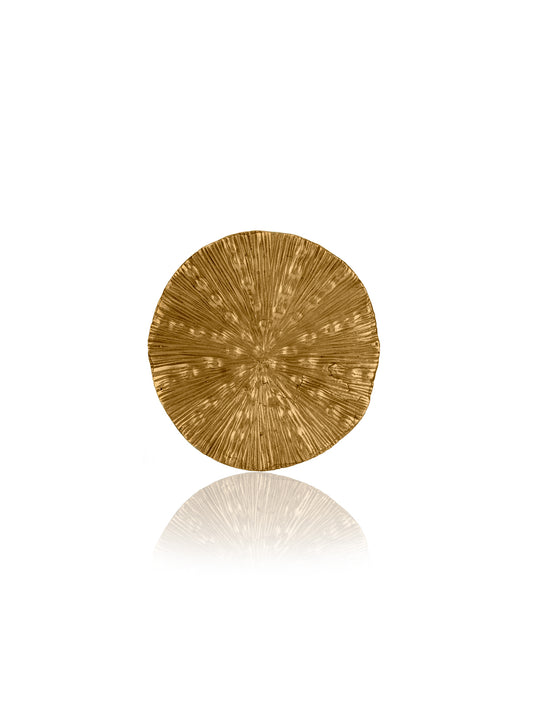 Gold Plated Foil Pattern Adjustable Ring