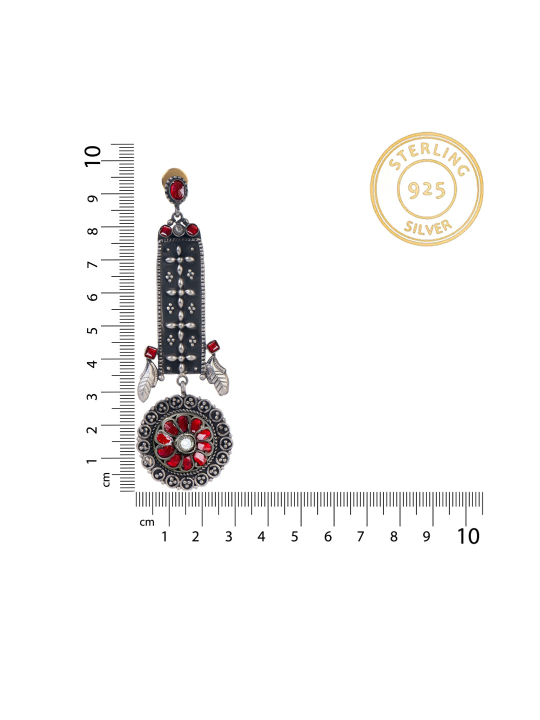 NB Signature Kundan Motif Earrings with Ruby