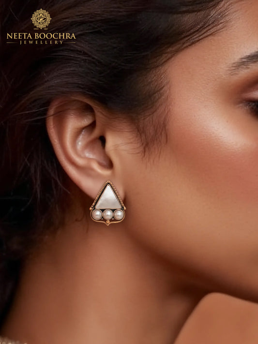 Chandrika 925 Silver Two Tone Aabha Earrings