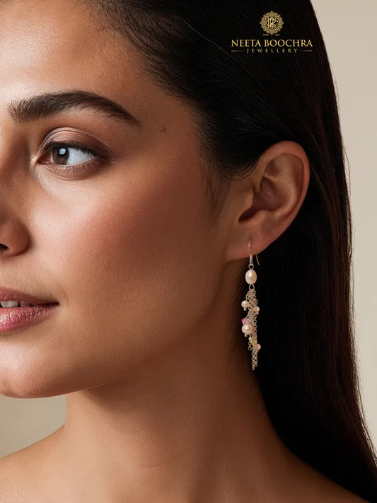 Chandrika 925 Silver Multicolor Dangler Earrings