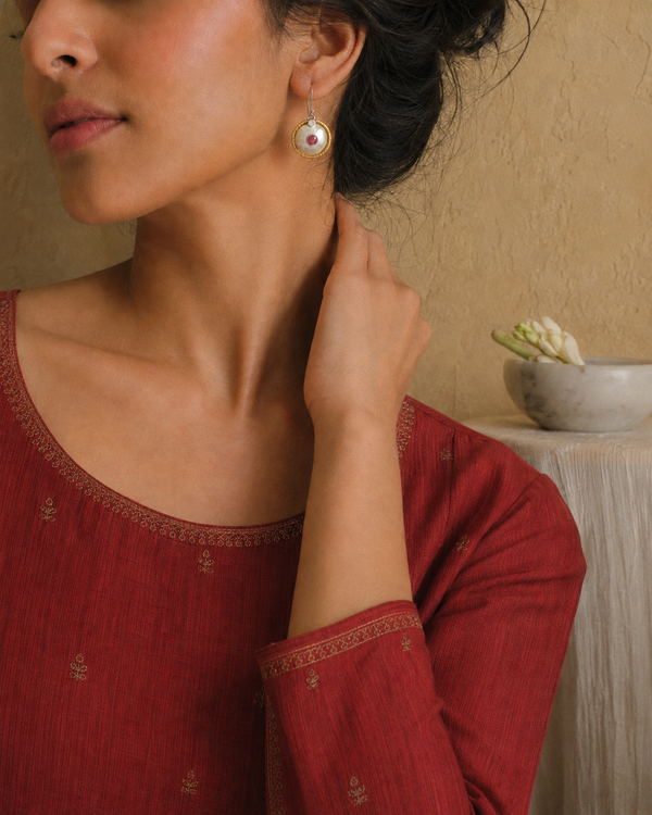 Nitya Two Tone Dangler Earrings alternate