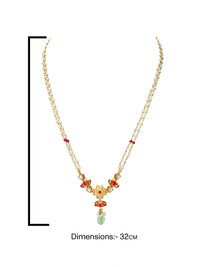 925 Silver Gold Plated Padmavati Lotus Kundan Necklace view 5