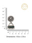 Rajwada 925 Silver Jhumki with Turquoise Gemstone