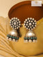Rajwada 925 Silver Jhumki with Turquoise Gemstone