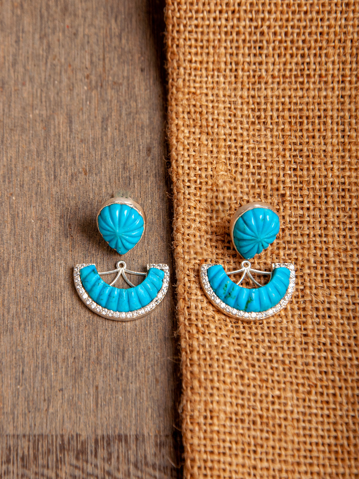 Dual Glam – Turquoise Luxe Convertible Earrings view 3