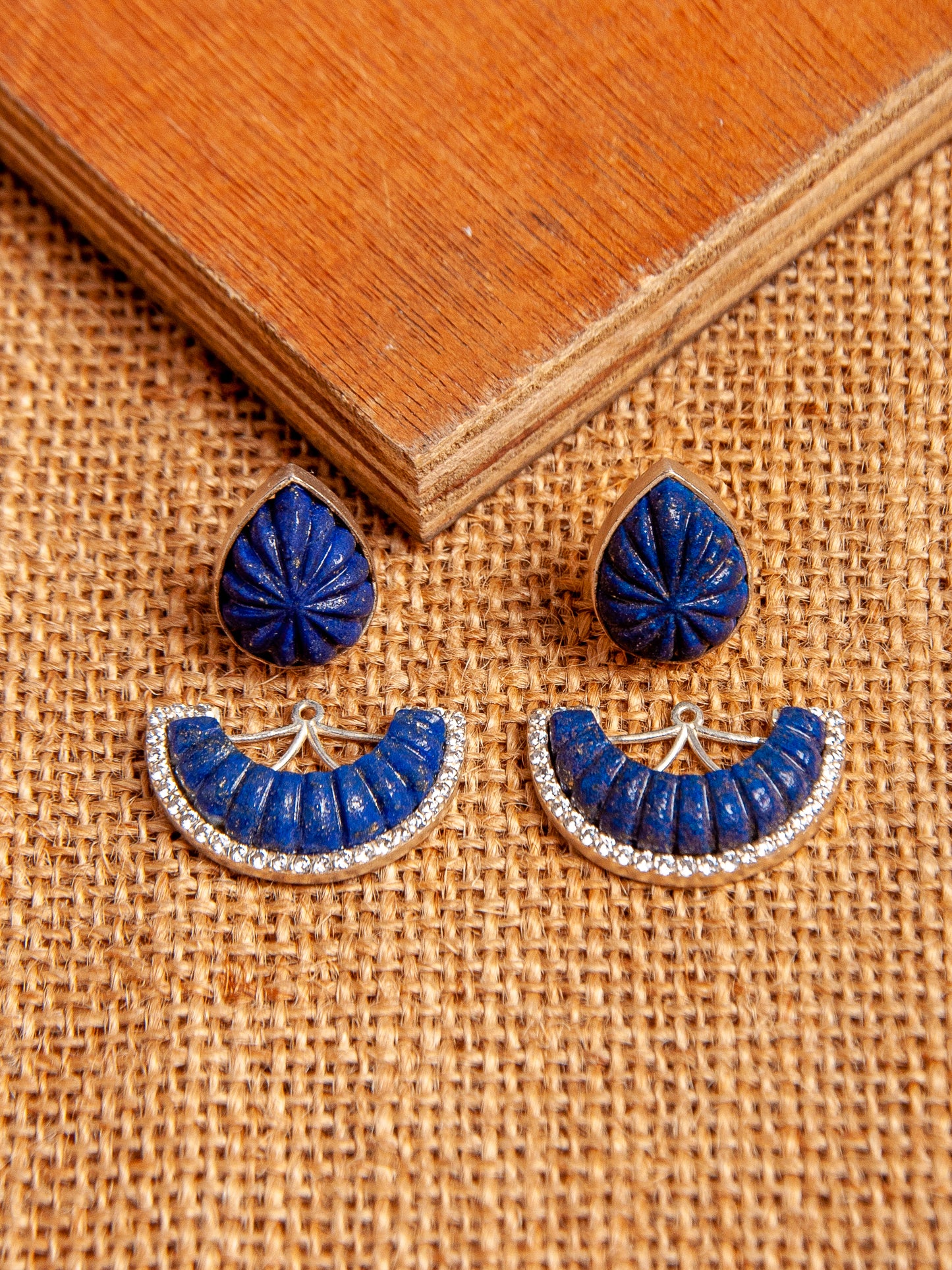 Dual Glam – Lapis Luxe Convertible Earrings