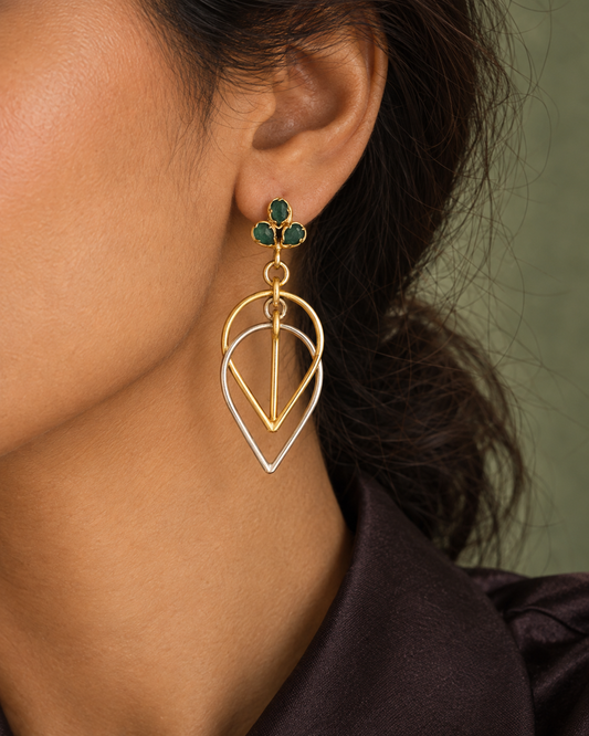 The Kaaya — 925 sterling silver earrings from The Aaj Edit by Neeta Boochra, Jaipur