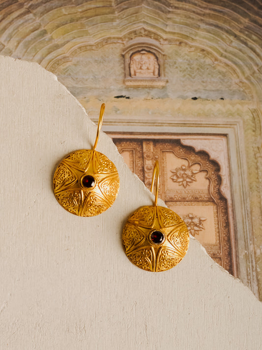 The Agni Chakra — 925 sterling silver earrings by Neeta Boochra, Jaipur