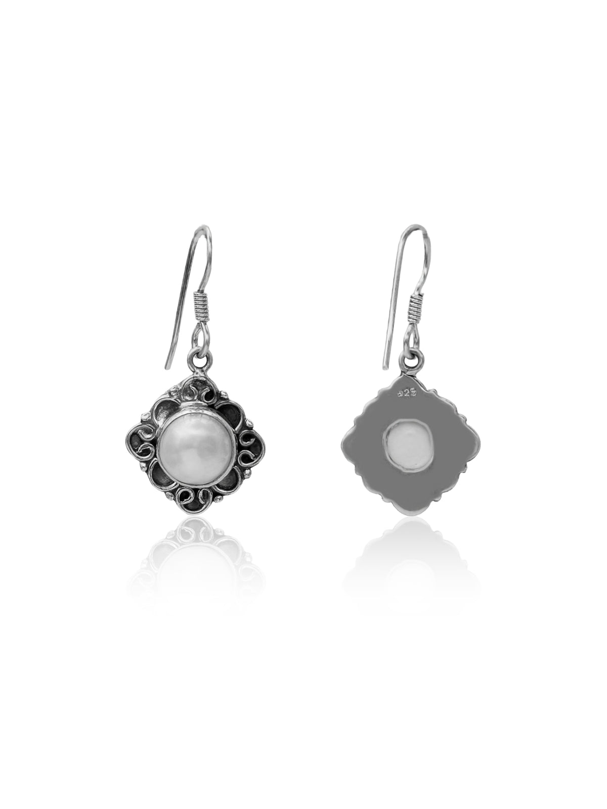 Chandrika 925 Silver Indu Dangler Earrings view 3