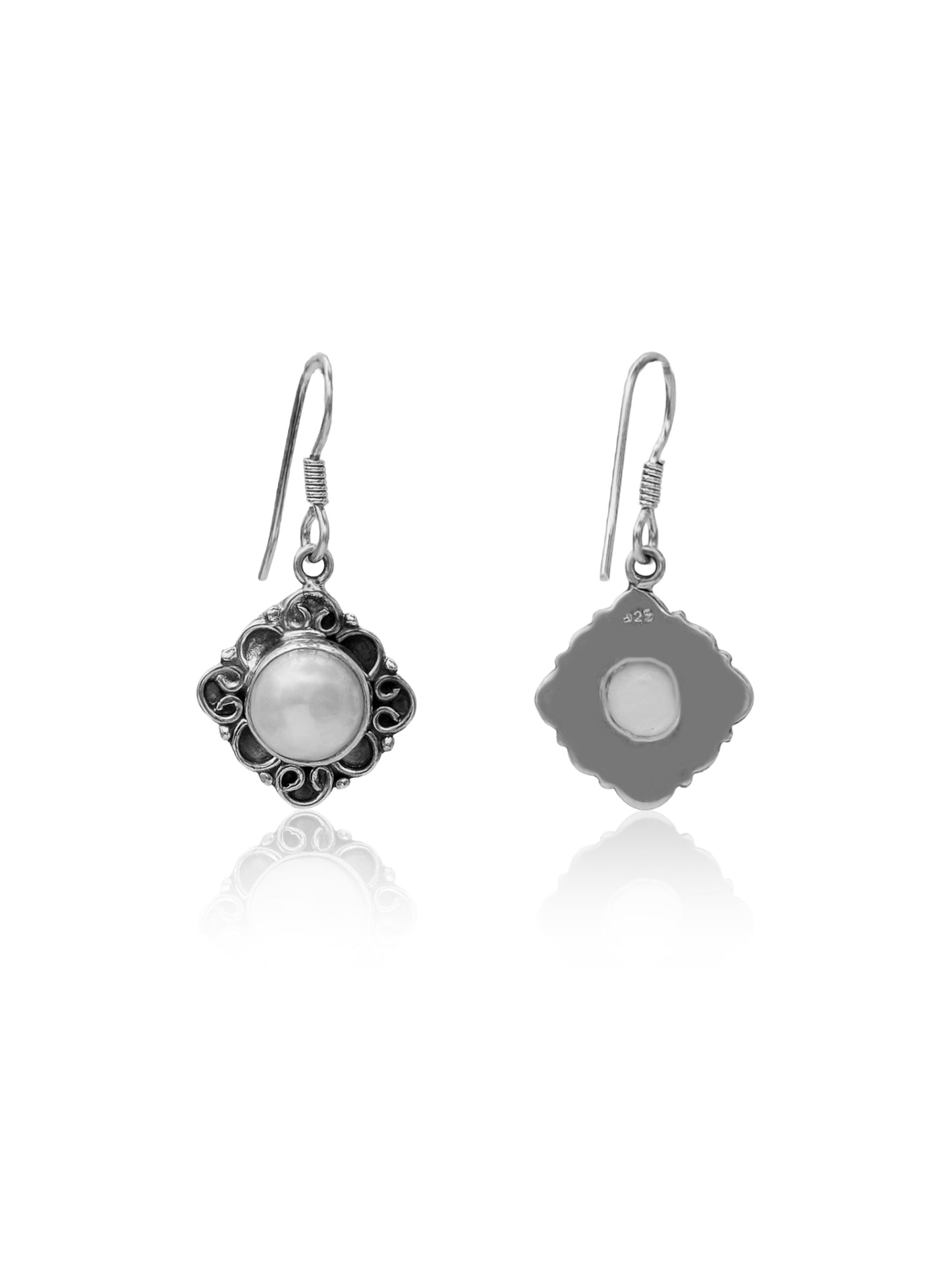 Chandrika 925 Silver Indu Dangler Earrings