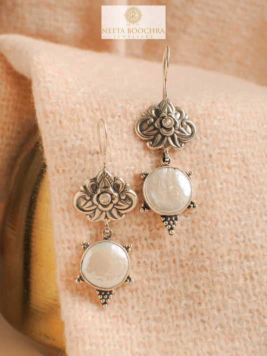 Chandrika 925 Silver Aabha Dangler Earrings