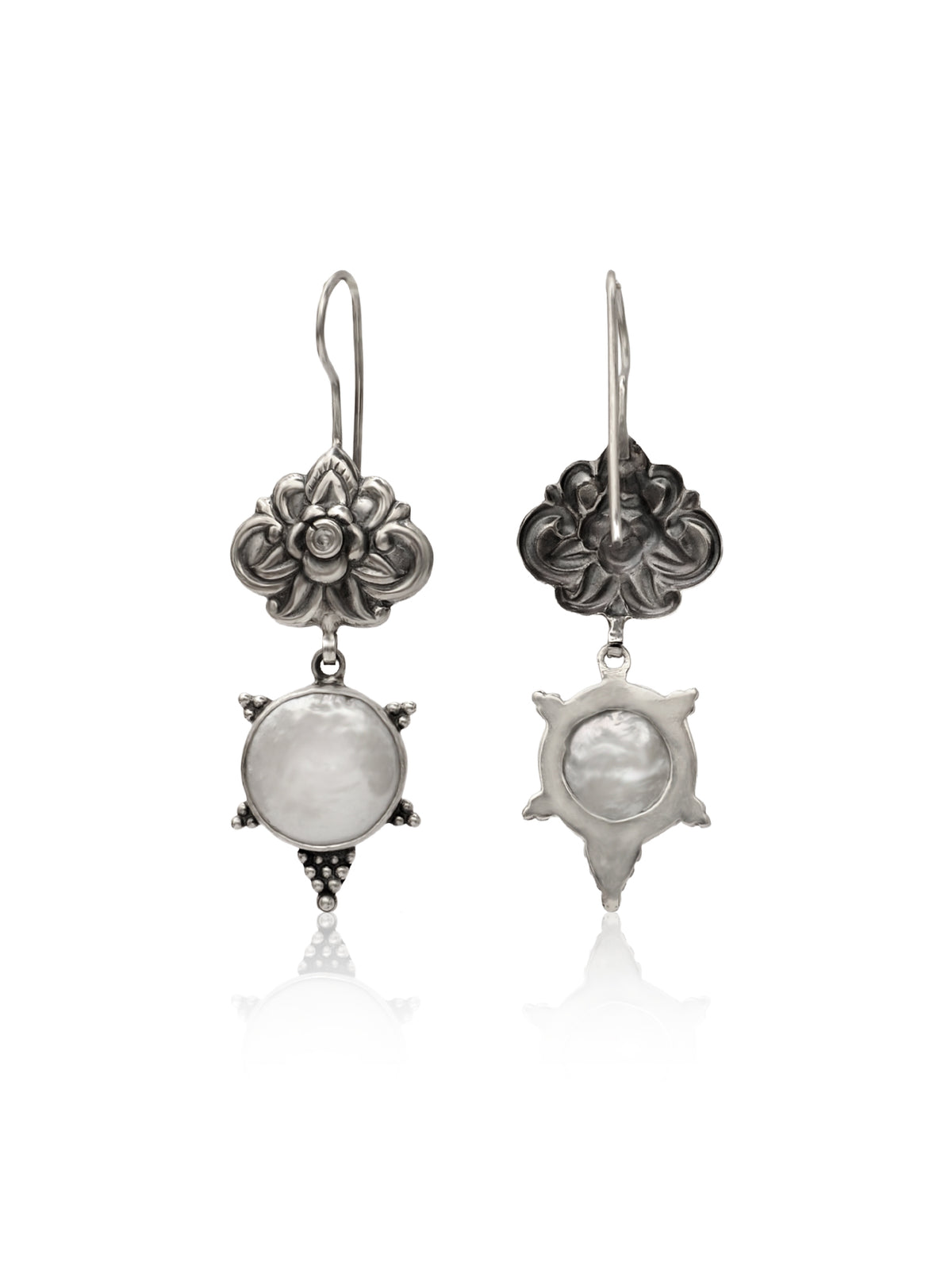 Chandrika 925 Silver Aabha Dangler Earrings view 3