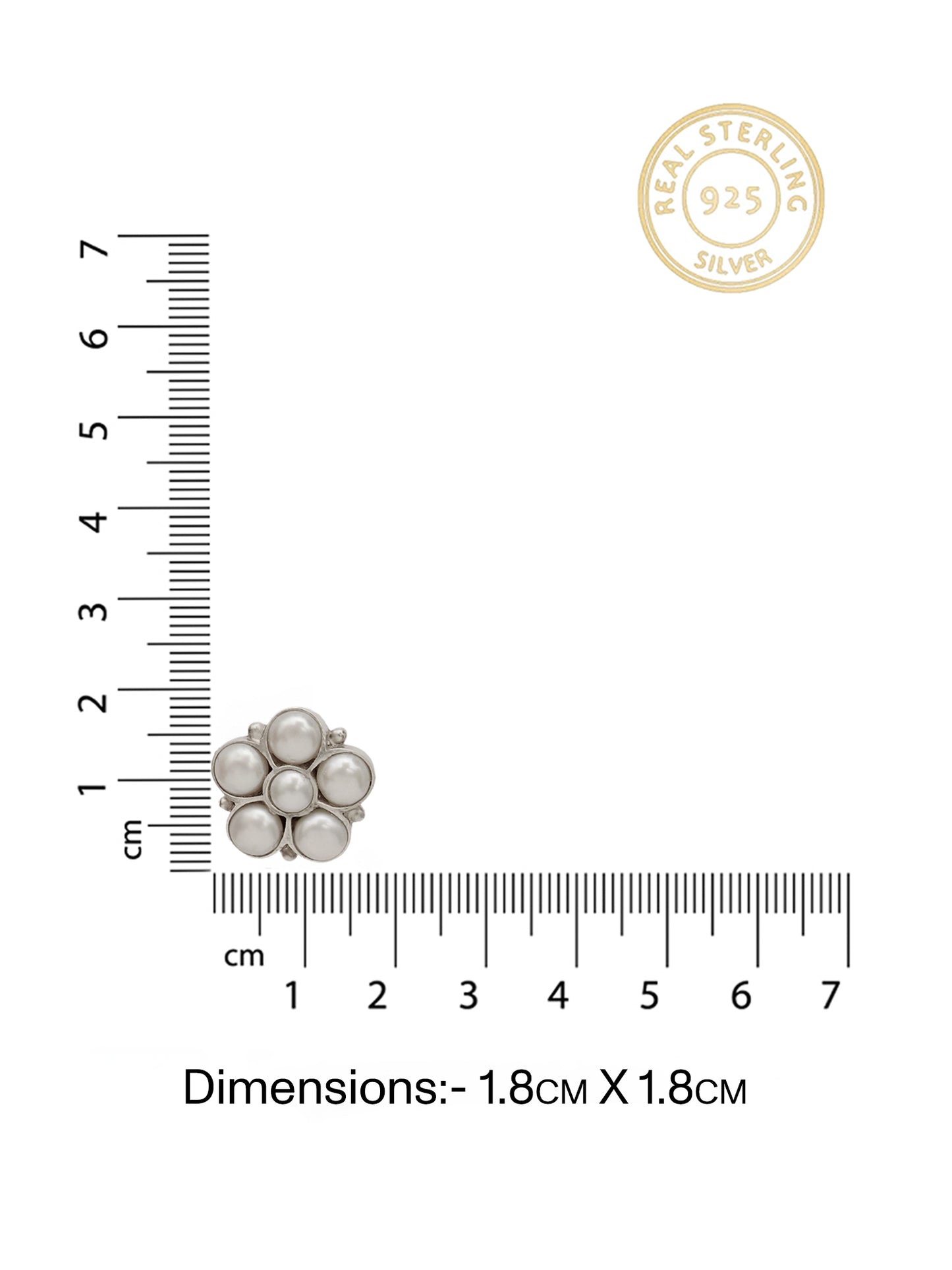 Chandrika 925 Silver Classic Freshwater Pearl Stud Earrings