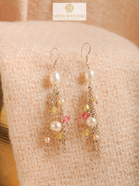 Chandrika 925 Silver Multicolor Dangler Earrings