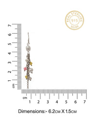 Chandrika 925 Silver Multicolor Dangler Earrings view 5