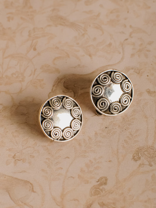 The Bhanwar — 925 sterling silver earrings by Neeta Boochra, Jaipur