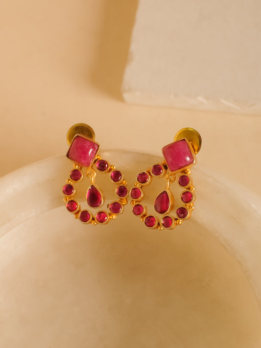 The Laal Chandrika — 925 sterling silver earrings by Neeta Boochra, Jaipur