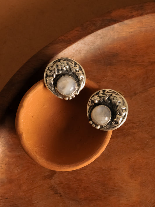 The Chandani Phool — 925 sterling silver earrings from The Aaj Edit by Neeta Boochra, Jaipur