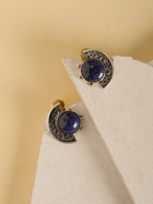 The Neeli Chand — 925 sterling silver earrings from The Aaj Edit by Neeta Boochra, Jaipur