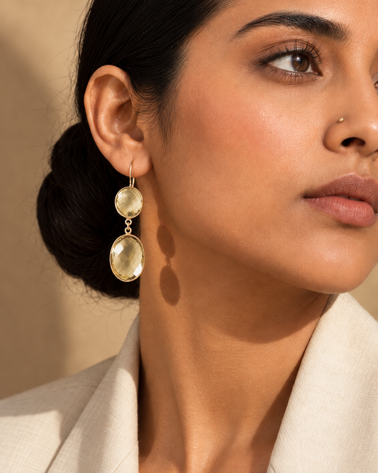 The Swarnim — 925 sterling silver earrings from The Aaj Edit by Neeta Boochra, Jaipur