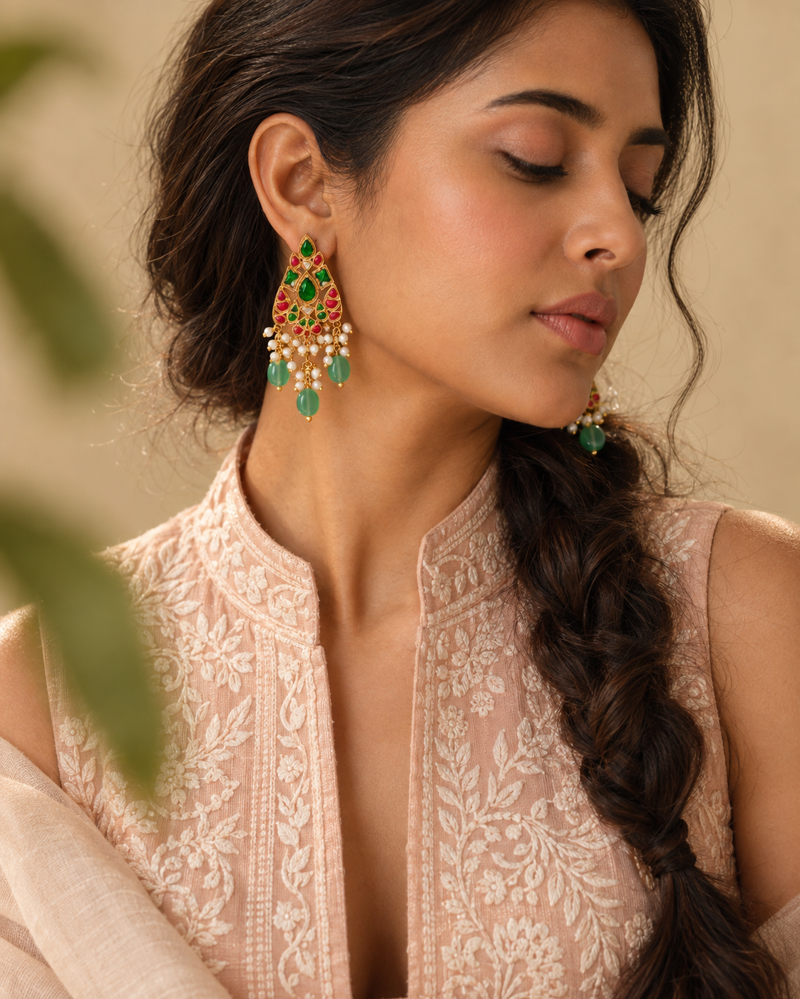 The Sheetal Panna Studs view 5